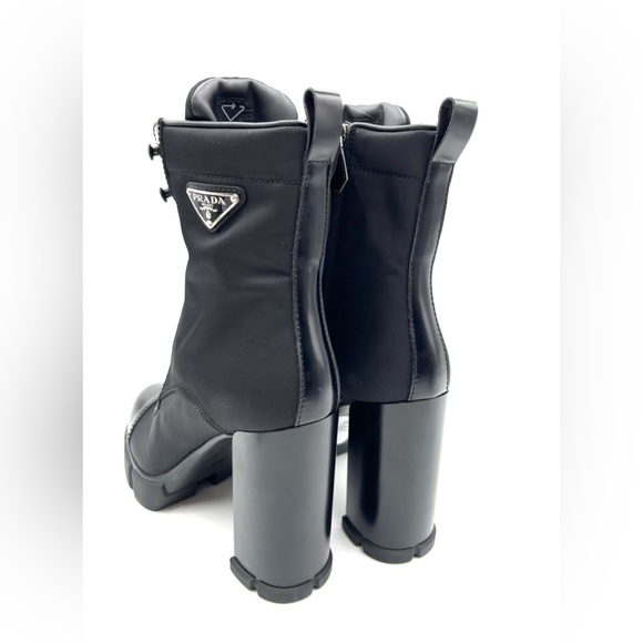 Prada 110 Leather & Nylon Hiker Booties - Picture 3 of 7